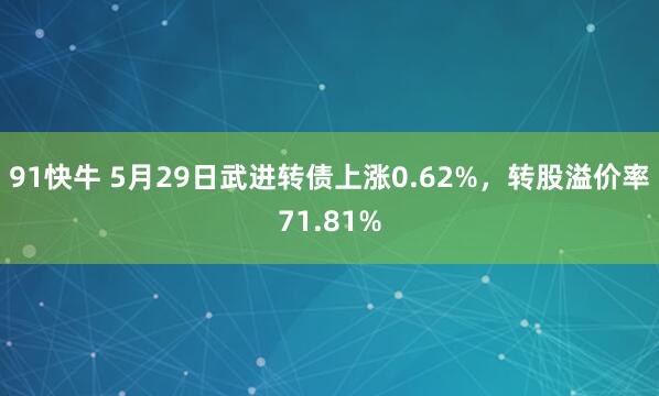 91快牛 5月29日武进转债上涨0.62%，转股溢价率71.81%